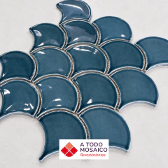 Mosaico Fish Scale Ocean Blue 25,9x27,3cm - comprar online