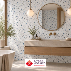 PORCELANATO 20X20CM TERRAZO AZUL O,64M2 en internet