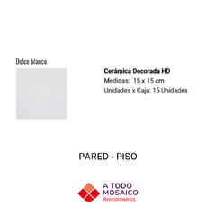 Cerámica decorada HD DOLCE BLANCO - comprar online
