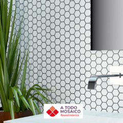 Malla de cerámica HEXA BLANCO - A Todo Mosaico