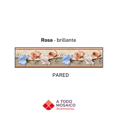 Guarda cerámica DALIA ROSA 5,5x25cm - comprar online