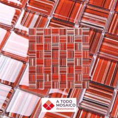Malla vidrio SELECTO ROJO 28,4x28,4cm
