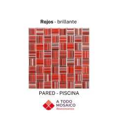 Malla vidrio SELECTO ROJO 28,4x28,4cm - comprar online