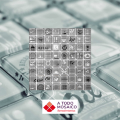 Malla vidrio ORGANIC GRIS 28,5x28,5cm