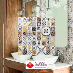 Malla vidrio LISBOA MARRÓN 28,5x28,5cm