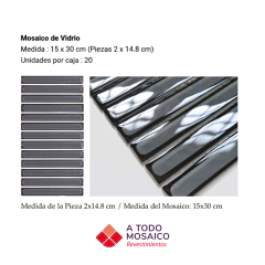 Mosaicos de vidrio BAMBOO GRIS - comprar online