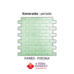 Brick ESMERALDA PERLADO 32,5x32,5cm polipropileno - comprar online