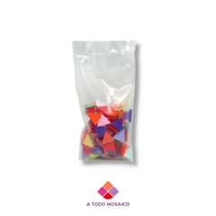 vidrio triángulo mix de colores (1cm)
