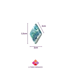 Vitrofusión Rombos burbuja x 5u - comprar online