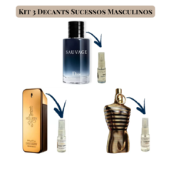 Kit 3 Decants Sucessos Masculinos - comprar online