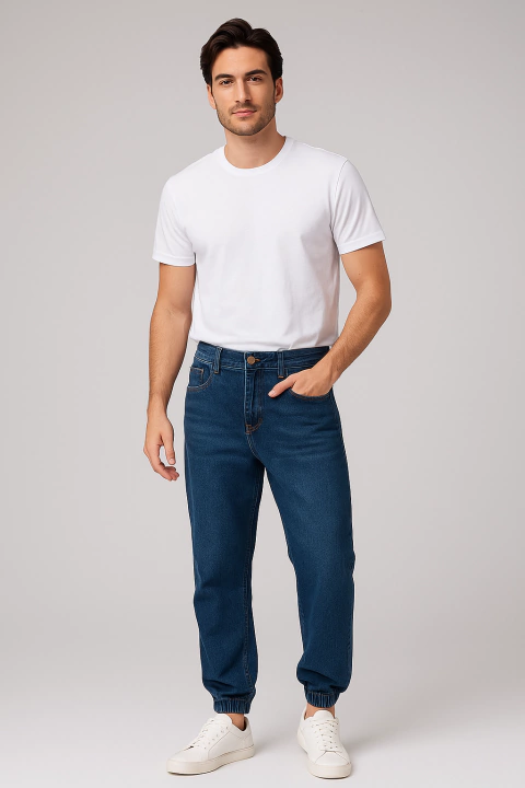 PANTALÓN JEAN JOGGER HUDSON - AZUL - comprar online