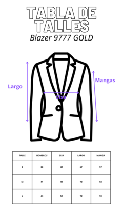BLAZER GOLD - tienda online