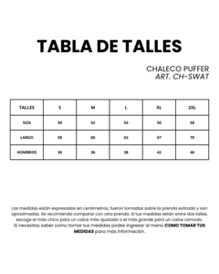 CHALECO INFLADO AZ