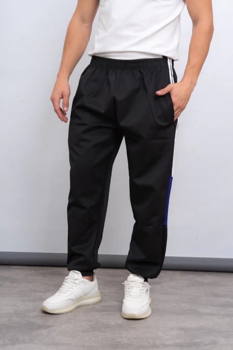 JOGGER DEPORTIVO HONG KONG - NEGRO/AZUL - comprar online