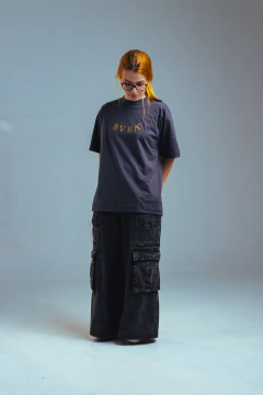 Camiseta Boxy Oversized Cinza - Espiral Surreal - comprar online