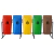 Conjunto Coleta Seletiva 5 Lixeiras 60 L Basculante Com Estrutura