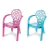 Kit 2 Cadeira Infantil de Plástico - Rosa e Azul