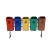 Conjunto Coleta Seletiva 5 Papeleiras 50 Litros