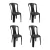 Conjunto 4 Cadeiras de Plástico Bistrô Ametista - comprar online