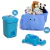 Kit Lixeira 7l, Caixa Organizadora 34l e Troninho - Azul