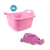 Kit Banheira 36l e Troninho - Rosa