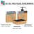 Set Baño 3 Piezas Simil Madera - comprar online