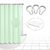 Cortina De Baño Tela Impermeable + Protector + 12 Ganchos - tienda online