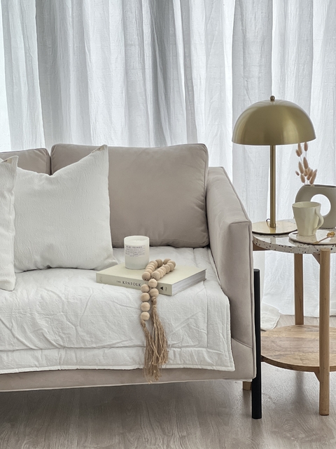 Pillow Reversible Canela/Off White