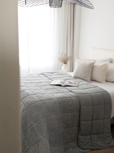 Acolchado Bitono Teddy Twin GH1179/1T-VERDE LAUREL - comprar online