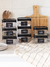 Set x8 contenedores tapa negra - comprar online