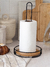 Porta Rollo de Hierro Base de Madera GH-187 - Ganga Home