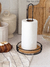 Porta Rollo de Hierro Base de Madera GH-187 - Ganga Home