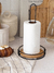 Porta Rollo de Hierro Base de Madera GH-187 - tienda online