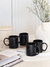 Set x6 Mug Negro Salpicado - Ganga Home
