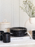 Set x6 Plato Postre Negro Salpicado en internet