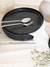 Set x6 Plato Playo Negro Salpicado - tienda online
