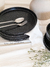 Set x6 Plato Playo Negro Salpicado
