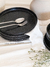 Set x6 Plato Playo Negro Salpicado - comprar online