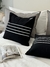 Funda 50x50 Negra Con Lineas Blancas
