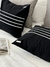 Funda 50x50 Negra Con Lineas Blancas - comprar online