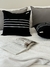 Funda 50x50 Negra Con Lineas Blancas - Ganga Home