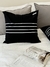 Funda 50x50 Negra Con Lineas Blancas