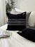 Funda 50x50 Negra Con Lineas Blancas - comprar online