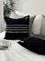 Funda 50x50 Negra Con Lineas Blancas en internet