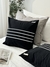 Funda 50x50 Negra Con Lineas Blancas - Ganga Home