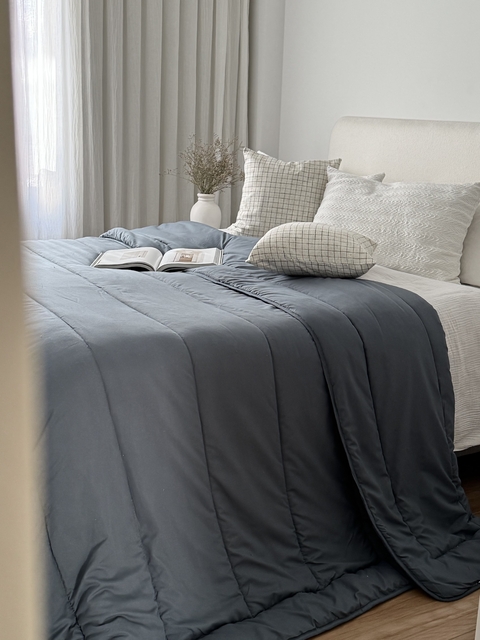 Acolchado Simil Plumón hotelero King GH1154/4-AZUL GRISÁCEO - comprar online