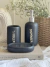 Set de Baño 3 Piezas Gris Oscuro GH-60