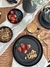 Set x 6 plato postre fushion black