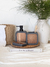 Set de baño de 3 Piezas Gris c/Madera GH-1 - tienda online