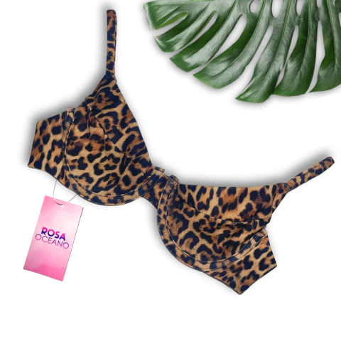 TOP MEIA TAÇA - ESTAMPA ONÇA - comprar online